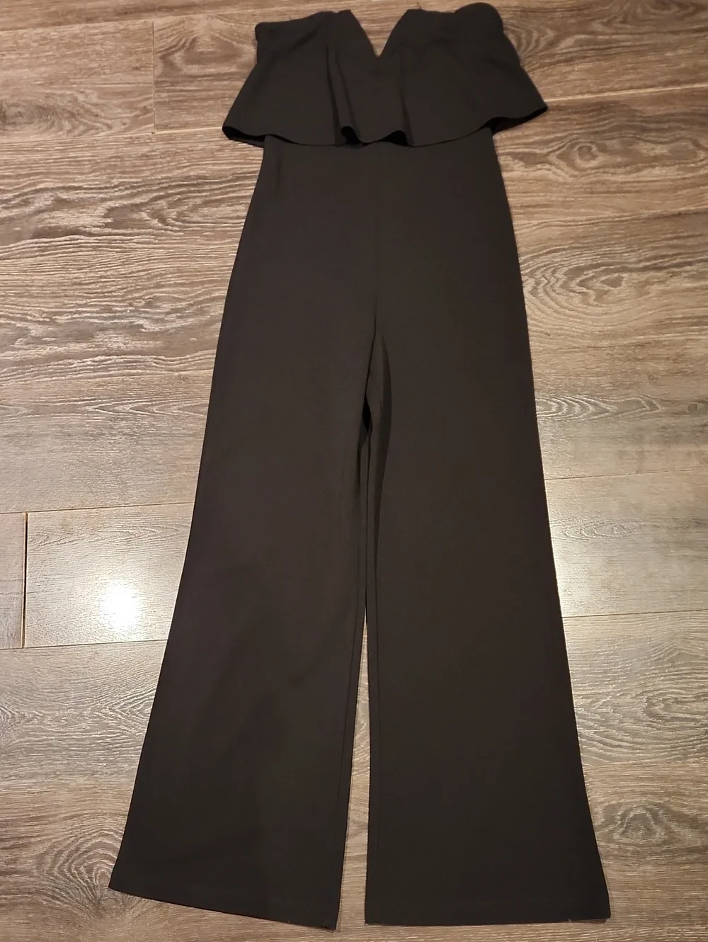 ❤️ LULUS POWER OF LOVE STRAPLESS WIDE LEG JUMPSUIT, BLACK, MEDIUM - Picture 6 of 15